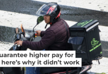 Boosting pay for food delivery drivers is proving hard to pull off. Kevin Carter/Getty Images